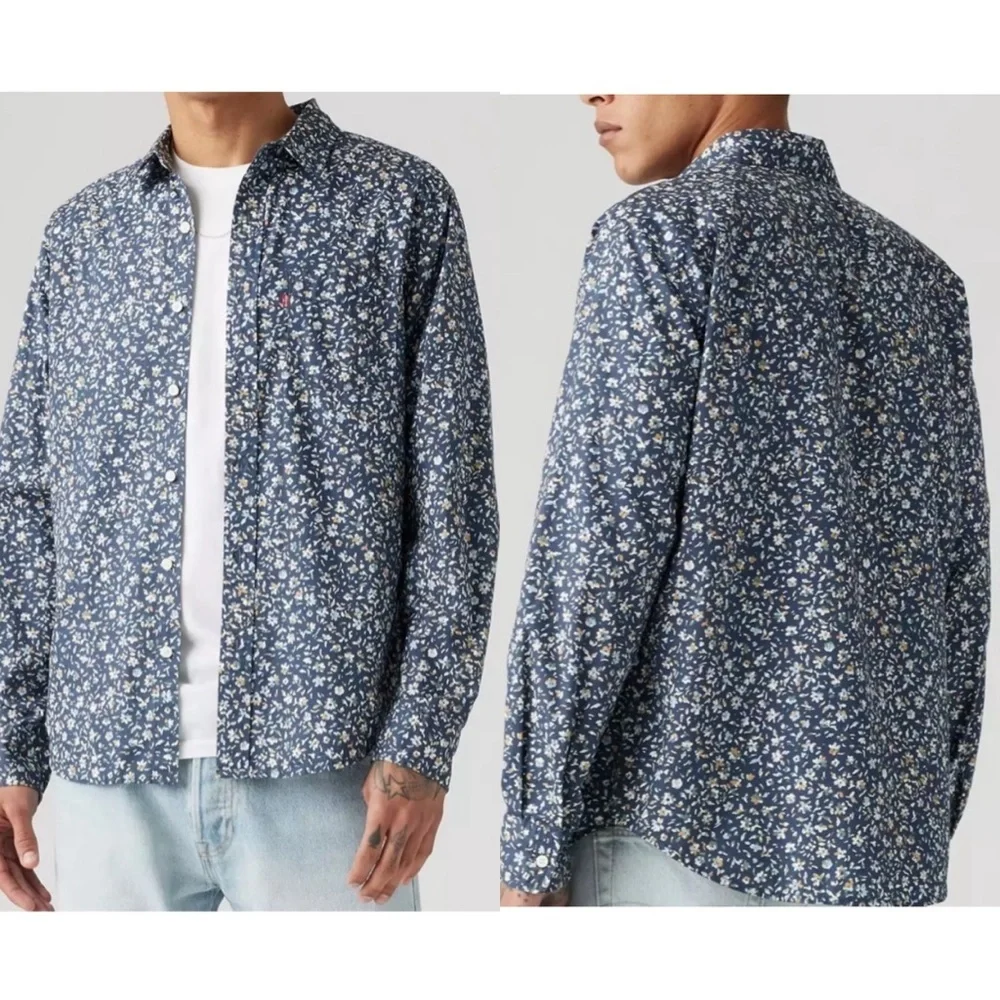 Levi's Classic One Pocket Standard Fit Floral Button-Up Shirt NWT 3XL